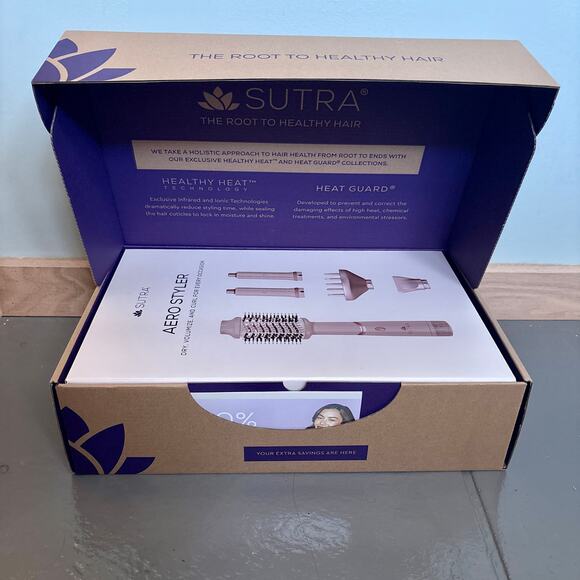 SUTRA AERO Styler 5-in-1 Hair Styling Tool Brush Dryer Volumizer Curler Diffuser - Picture 2 of 5